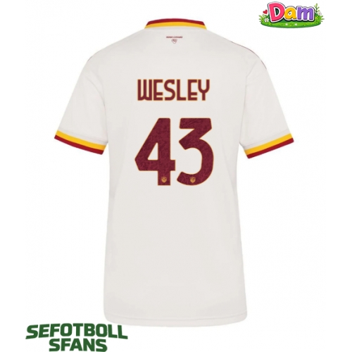 AS Roma Wesley Franca #43 Bortatröja Kvinnor 2026-27 Kortärmad